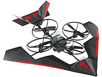 Simulus 4-Kanal-Quadrocopter GH-4X, Drohne mit 2,4 GHz-Steuerung (refurbished); Faltbarer WiFi-Quadrocopter mit HD-Kameras, Ferngesteuerte Mini-Helikopter 