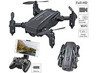 Simulus Faltbarer FPV-Mini-Quadrocopter, Full HD, WLAN, App, 5-MP-Sensor, 50 m