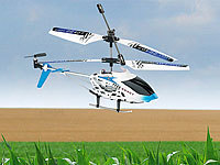 Simulus Ferngesteuerter 3,5-Kanal-Mini-Hubschrauber "GH-235" (refurbished); Faltbarer WiFi-Quadrocopter mit HD-Kameras 