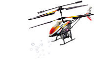 ; Helikopter mit Seifen-Wasserbehältern Helikopter mit Seifen-Wasserbehältern 