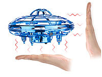 Simulus Selbstfliegendes 3D-Quadrocopter-Ufo, Vertikal & Horizontal-Sensoren; Faltbarer WiFi-Quadrocopter mit HD-Kameras 
