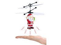 Simulus Selbstfliegender Hubschrauber-Santa mit bunter LED-Beleuchtung