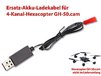 Simulus Ersatz-Akku-Ladekabel für 4-Kanal-Hexacopter GH-50.cam