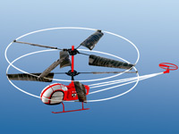 Simulus 3D-Hubschrauber Indoor mit Funkfernsteuerung/Zubehör