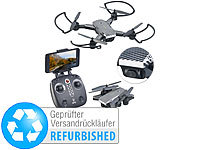 Simulus Faltbarer GPS-Quadrocopter mit HD-Kamera (Versandrückläufer); Faltbarer WiFi-Quadrocopter mit HD-Kameras, Ferngesteuerte Mini-Helikopter 