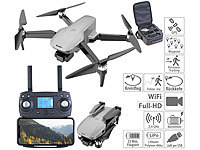 Simulus Faltbare GPS-Drohne mit 4K-Cam, 3-Achsen-Gimbal, Brushless-Motor, App; Faltbarer WiFi-Quadrocopter mit HD-Kameras Faltbarer WiFi-Quadrocopter mit HD-Kameras 